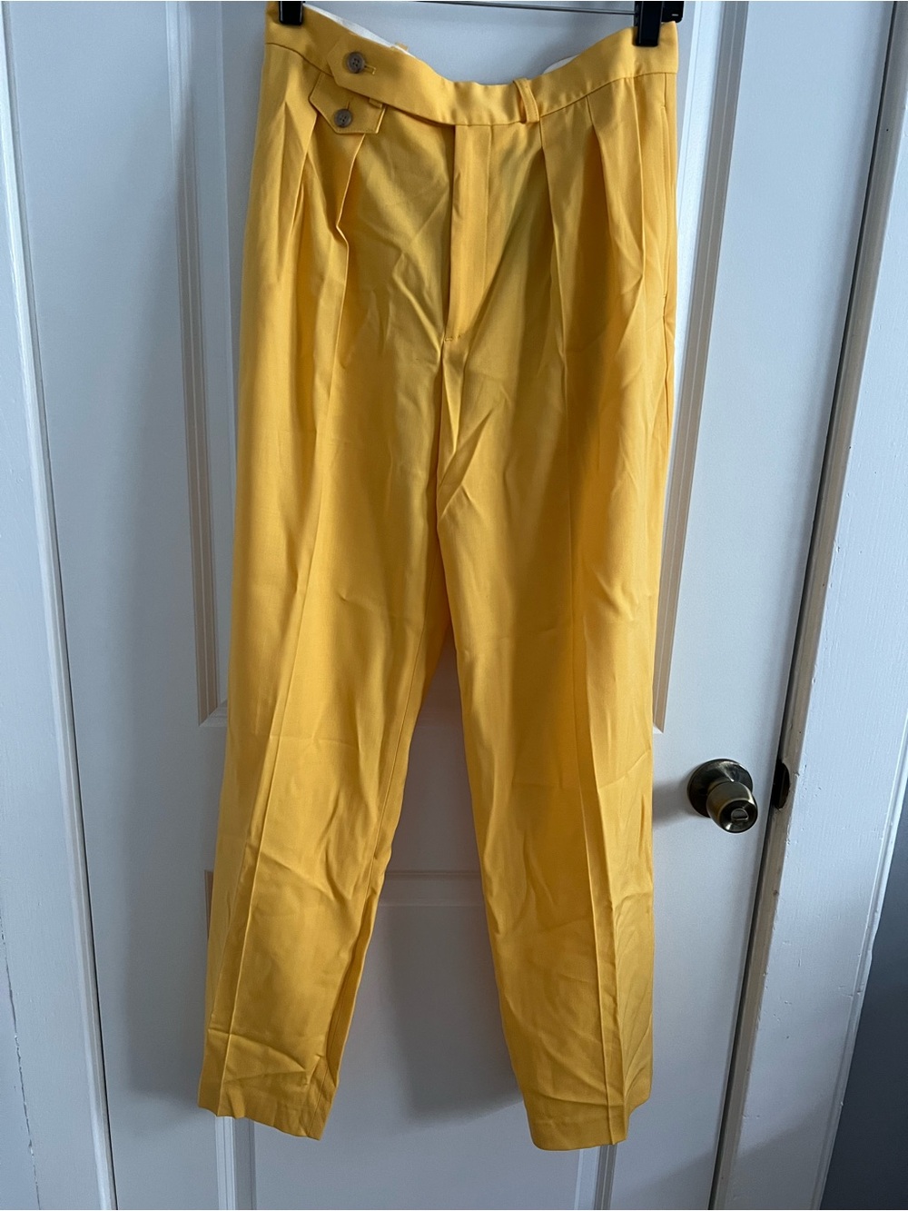 Polo Ralph Lauren Sunny Yellow High-Waist Pleated Trousers